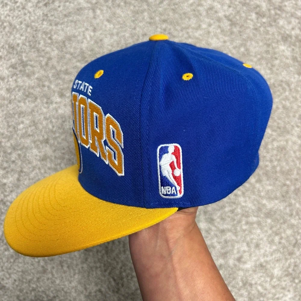 Golden State Warriors Mitchell Ness‎ Hardwood Classic Snapback Hat Blue Yellow